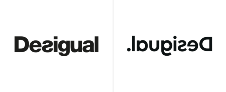 il logo Desigual, prima e dopo il cambiamento del 2019